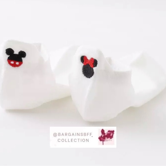 Mickey/Minnie Mouse Pair Ankle Socks - Picture 2 of 3